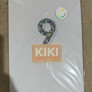 Iridescent Cake Topper number "9"